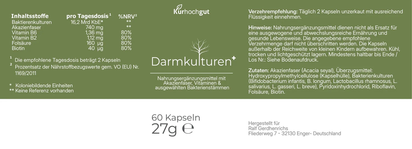 Darmkur Darmkulturen & L-Glutamin