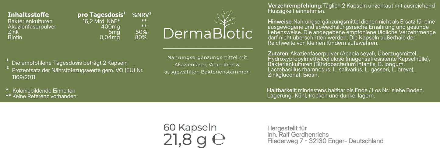ProbiaMED DermaBiotic 60 Kapseln